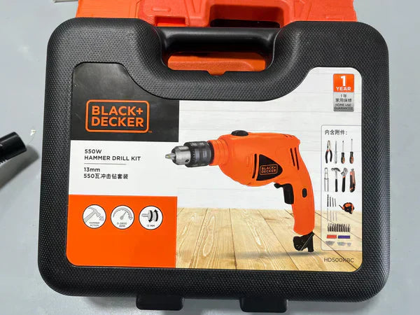 BLACK+DUCKER Hammer Drill Kit With 40 Accessories