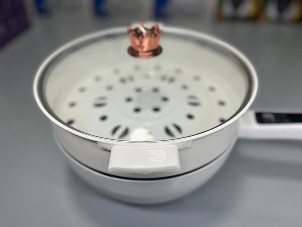 Imported 2-1 Electric Cooker Pan with Steamer - 4L Capacity, 1500W