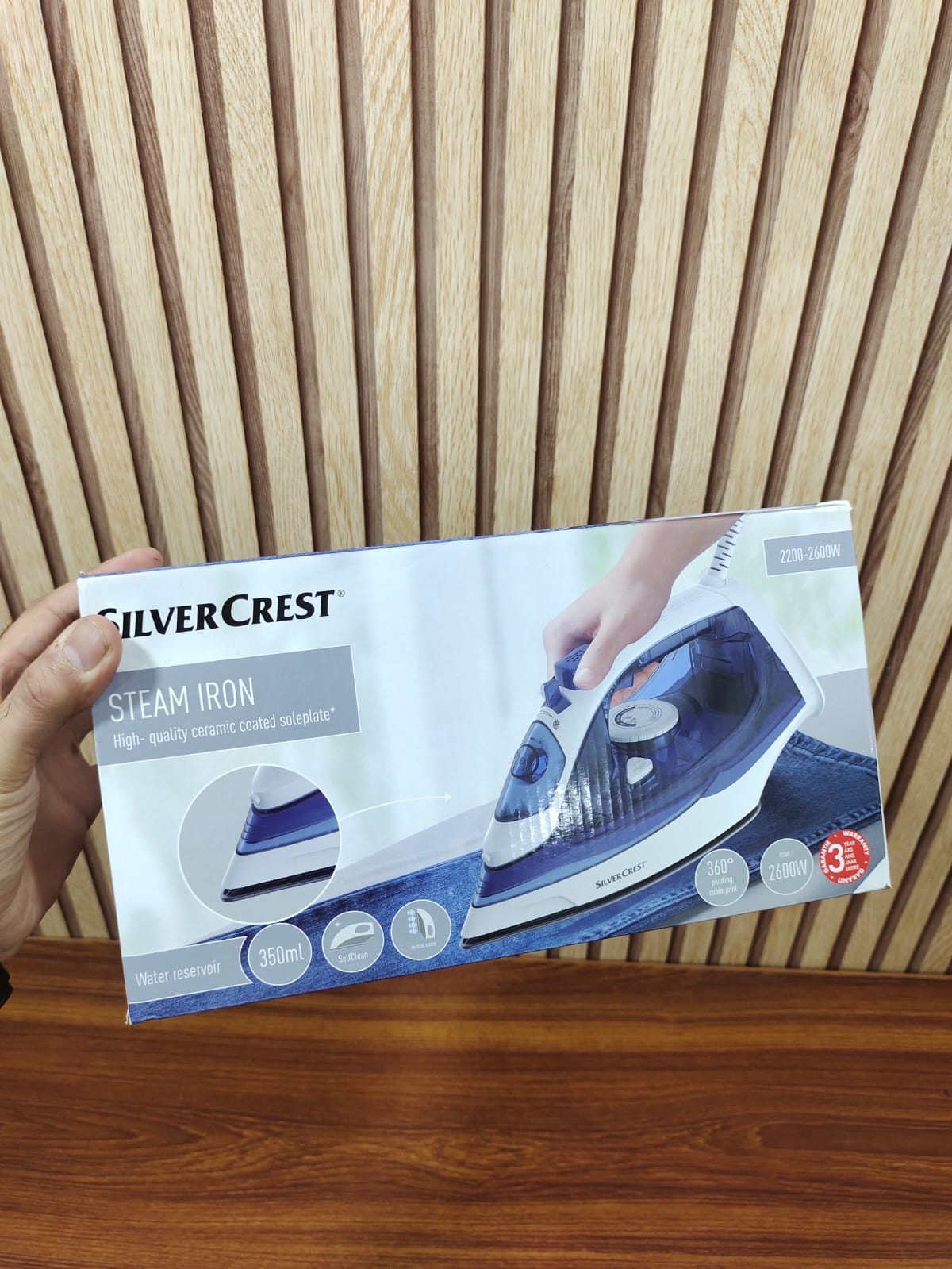 German Lot Imported Silver Crest Steam Iron Grey