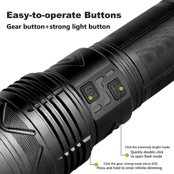 100W Long Distance Tactical Flashlight