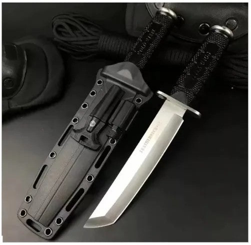 COLD STEEL Tactical Knife with Flashlight & Fire Starter