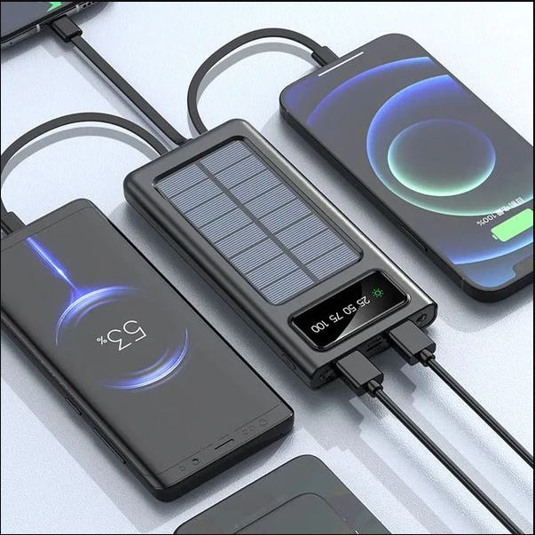 Hanif Trades SOLAR POWER BANK Built in cable 10000 mah