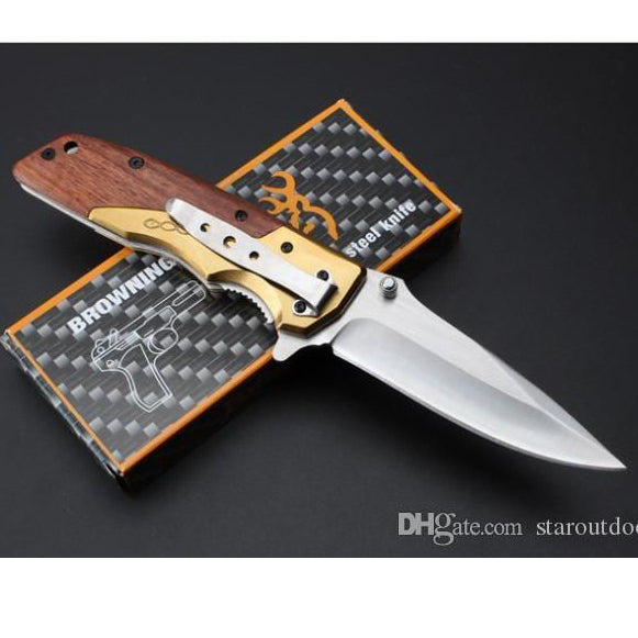 Browning DA77 Titanium Handle Hunting Camping Survival Folding Pocket Knife