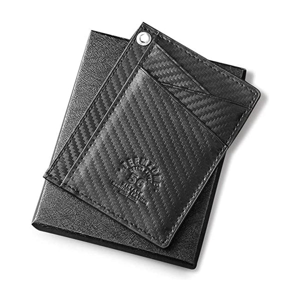 Teemzone RFID Blocking Genuine Leather Slim Cardholder (3741)