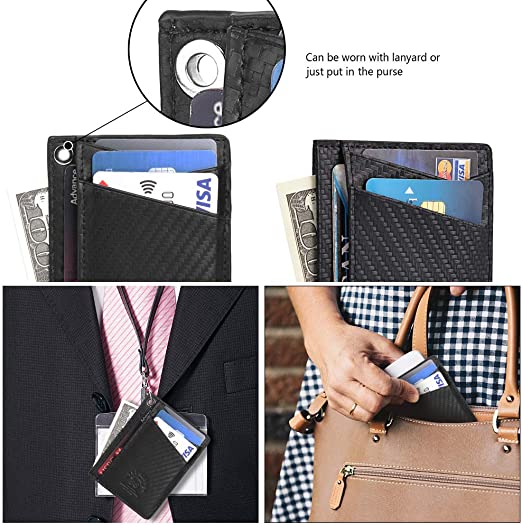 Teemzone RFID Blocking Genuine Leather Slim Cardholder (3741)