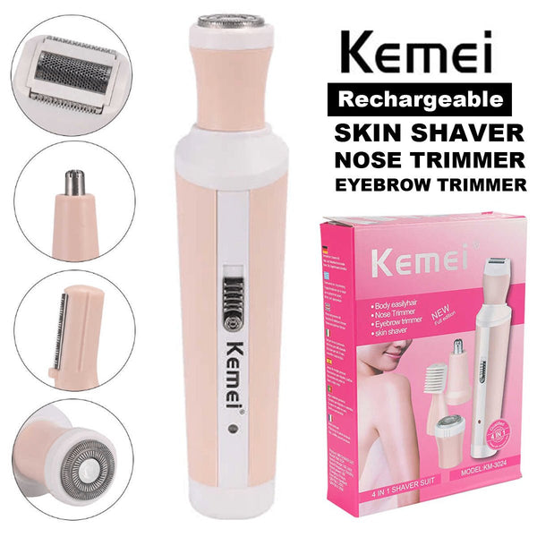 Kemei KM-3024 4 in 1 Ladies Epilator Shaver Trimmer