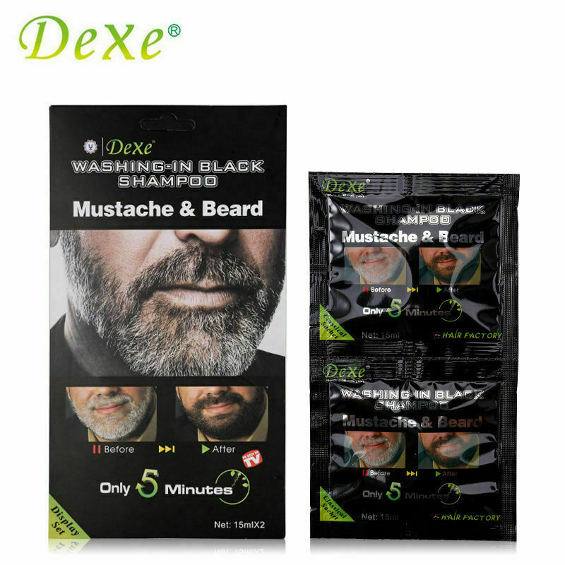 Dexe Washing In Black Moustache & Beard Shampoo For Men