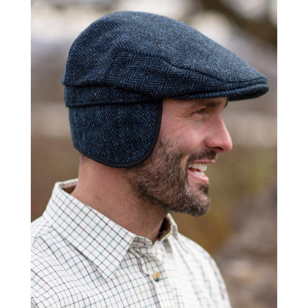 Men's Winter Warm Beret Hat with Adjustable Earmuffs