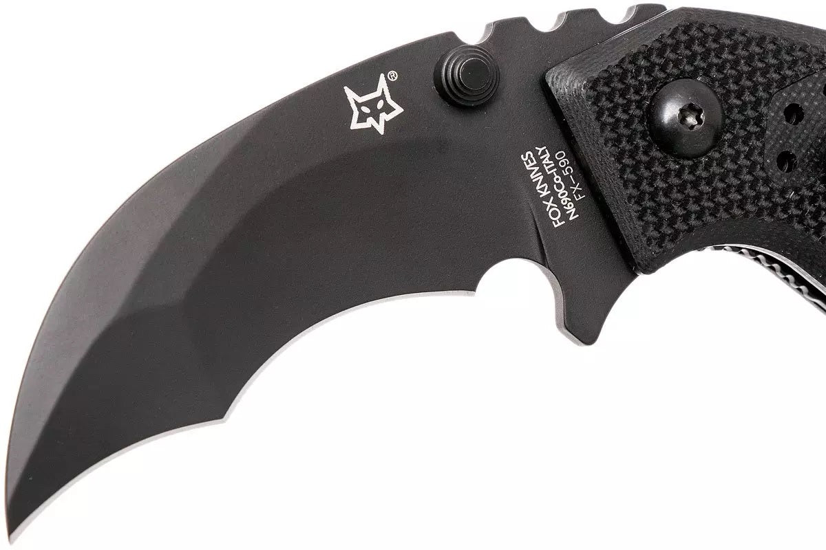 Wolf Stainless Steel Foldable Black knife