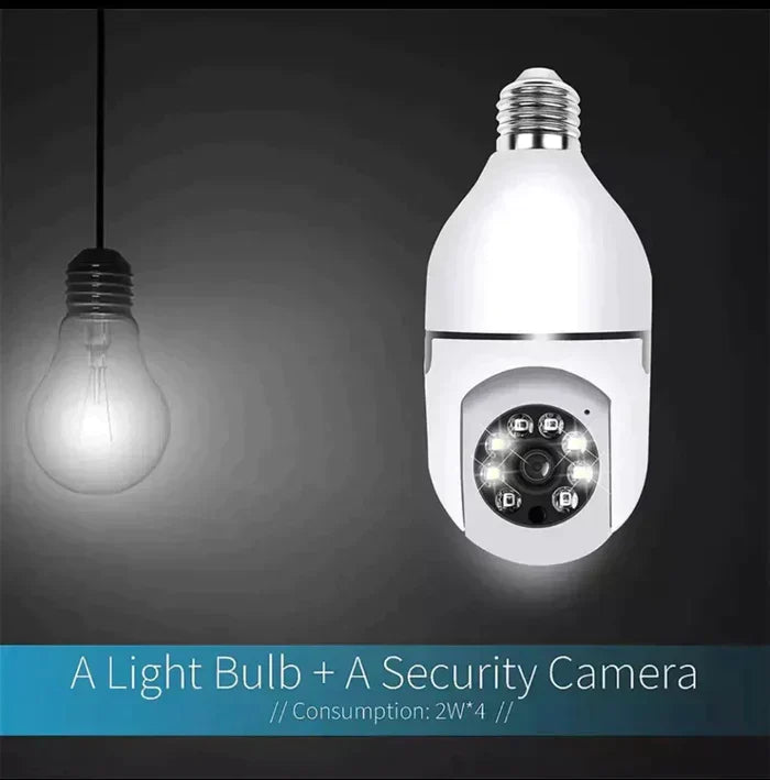 Hanif Trades Wireless Bulb Security Camera 360°Rotational View