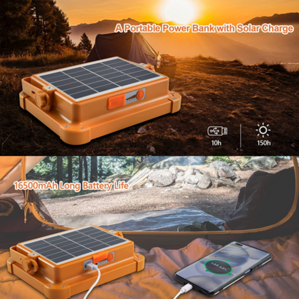 100W Floodlight with Solar Panel and Power bank