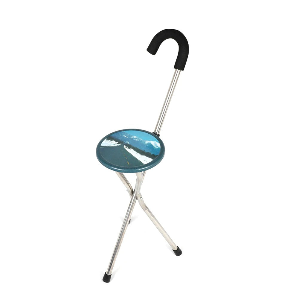 Foldable Walking Stick Stool