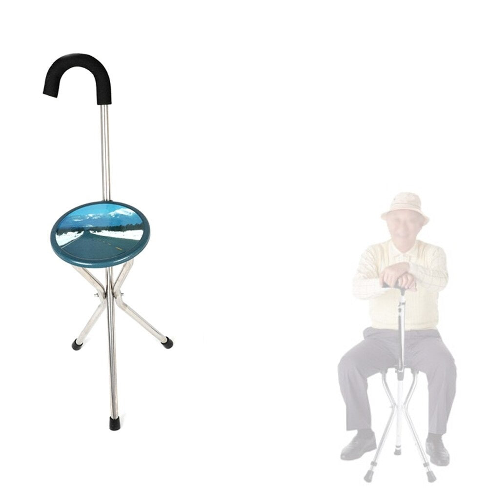 Foldable Walking Stick Stool