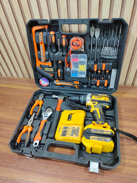 36v Rechargeable Drill & 117pcs Tool Box