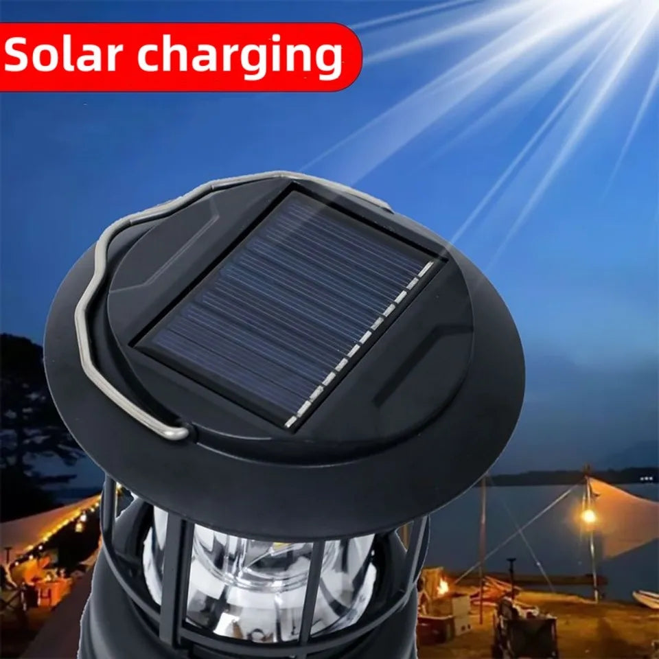 Outdoor Multi-functional Lantern Solar Light, Rechargeable Portable Lamp