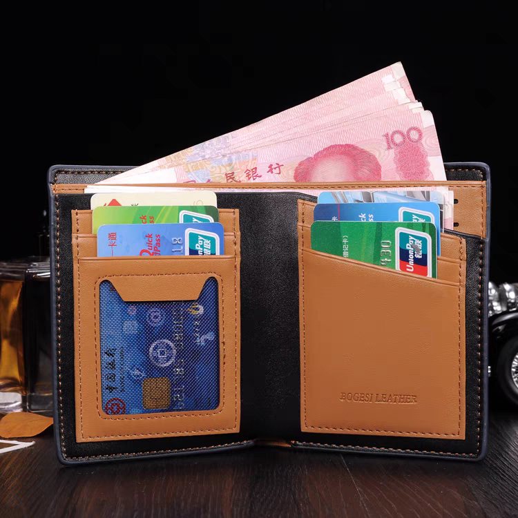 New Fashion Business Short Leather Wallet, cardholder