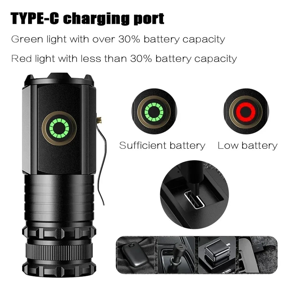 Rechargeable Powerful Long Range LED Torch Light RL-K91