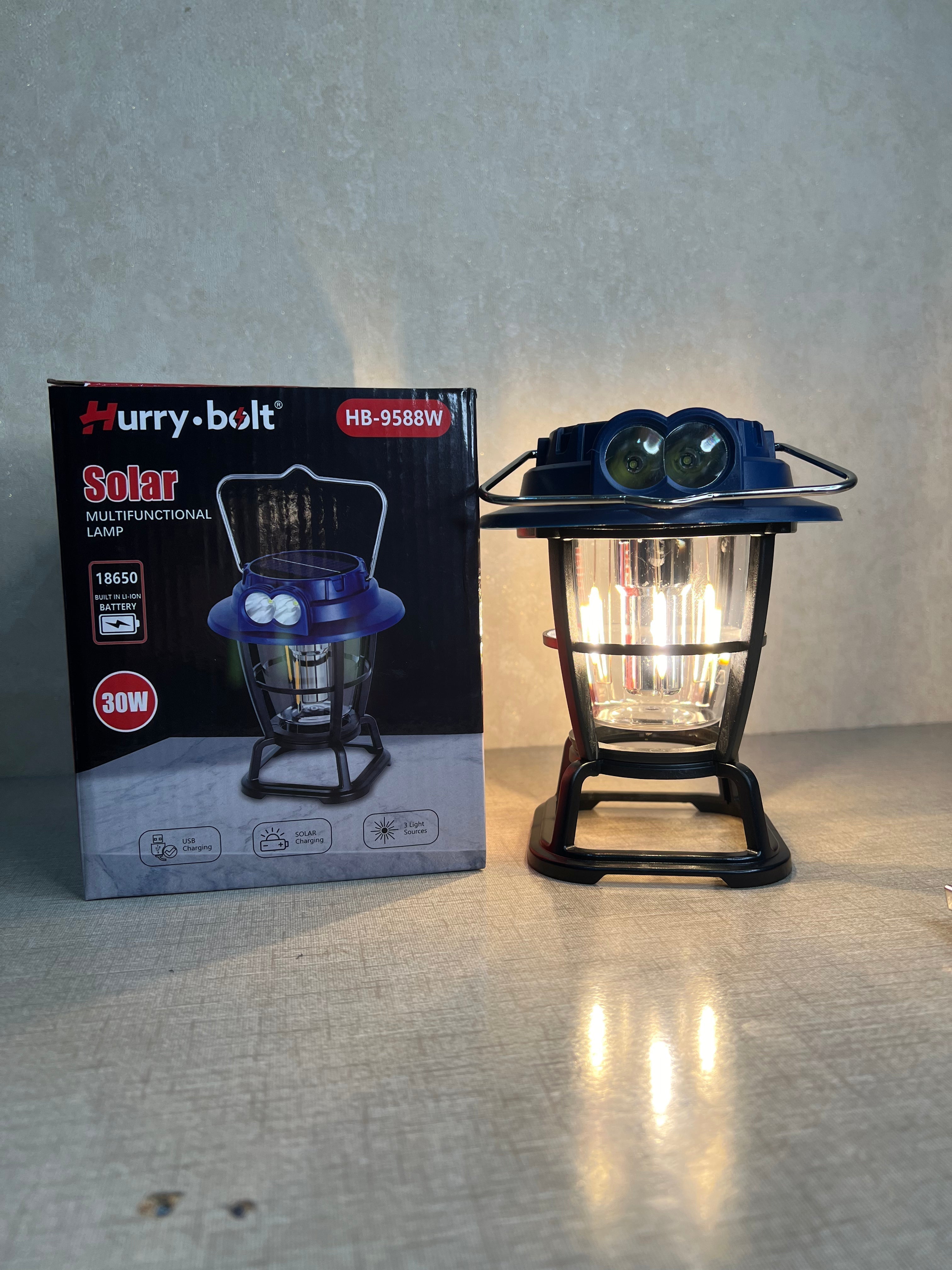 Hanif Trades Hurrybolt 30W Multifunction Solar Lamp