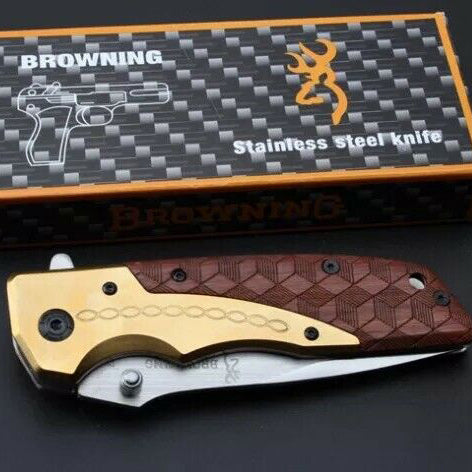 Browning DA77 Titanium Handle Hunting Camping Survival Folding Pocket Knife