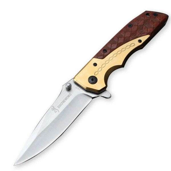 Browning DA77 Titanium Handle Hunting Camping Survival Folding Pocket Knife