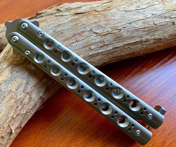 Butterfly Knife Silver Steel